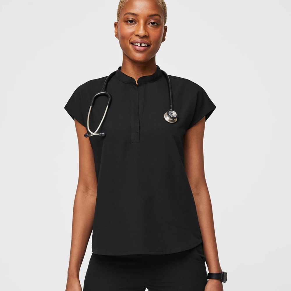 Figs Women's Black Rafaela Top